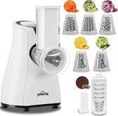 Homelux - Elektrische Groentesnijder - Multifunctionele Groentesnijder - 5 Trommel messen - Geraspte kaas - Groenten - Fruit - Groentesnijder Machine