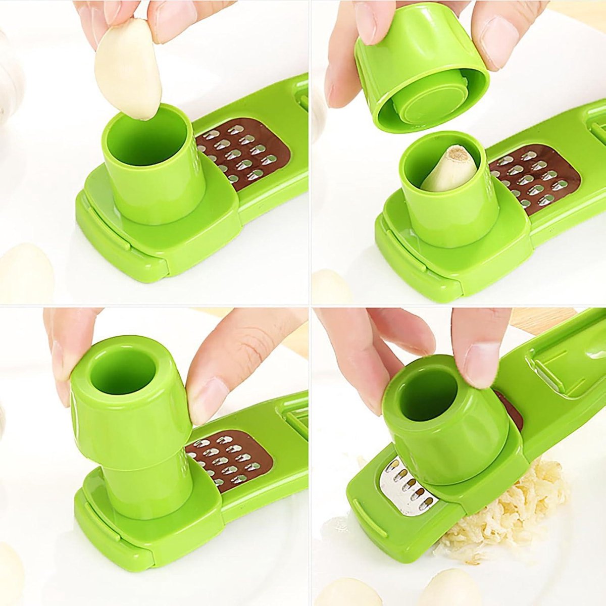 Nevolis Garlic Grating Tool Garlic Mill Grating for Kitchen Cooking Gadgets Green .