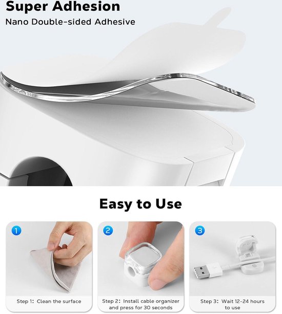 Acheter VAORLO Organisateur De Câbles & Boîte à Fiches Magnétiques Silicone Enrouleur De Câbles USB Clips De Gestion De Câbles Flexibles Pour Support Souris Écouteurs