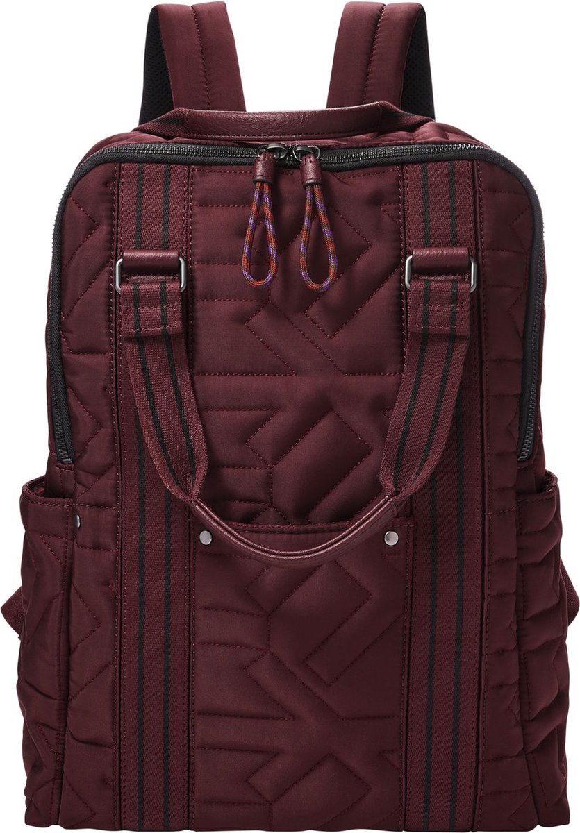 FOSSIL Vrije tijd rugzak Rugzak met laptopvak Houston Backpack Eggplant Rood
