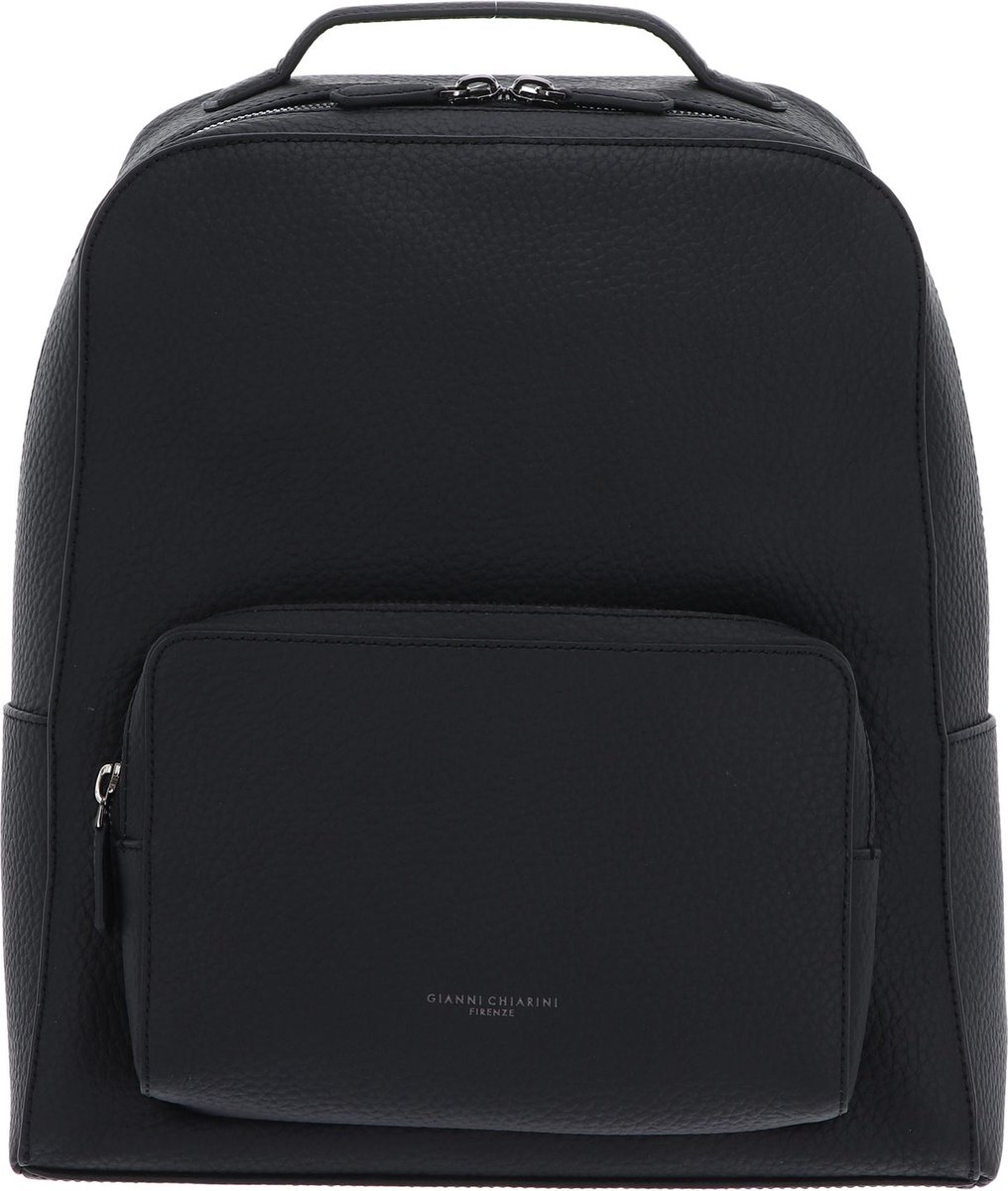 GIANNI CHIARINI Leren Rugzak met laptopvak Backpack Nero Zwart