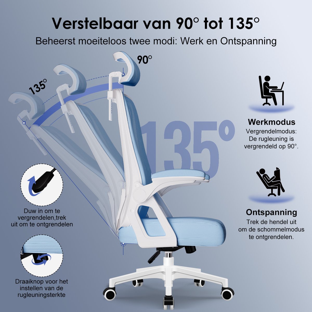 Hiaonyx Ergonomische Bureaustoel met (EAN: ...0223) - afbeelding 2