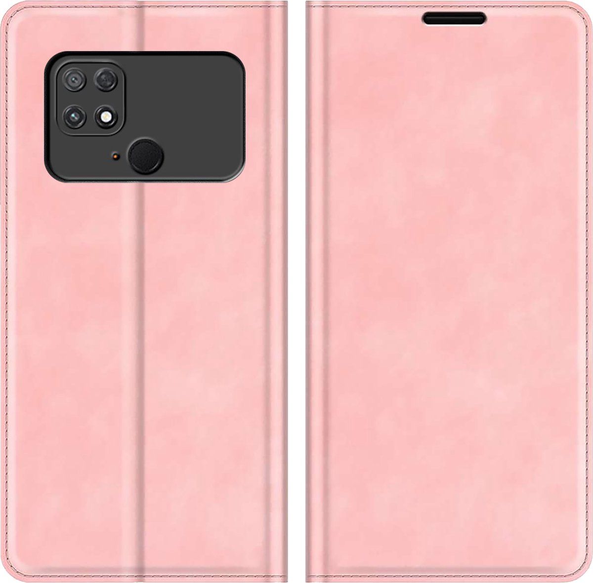 Cazy hoesje geschikt voor Poco C40 - Hoesje met Pasjeshouder - Luxe Book Case - Roze