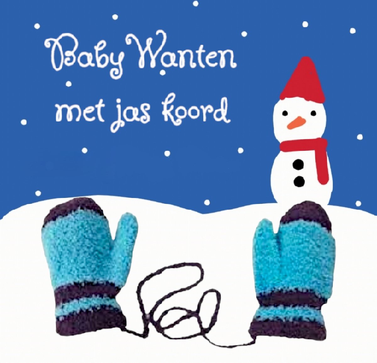 Little Boss - Gebreide herfst / winter wanten / handschoenen met jas-koord - baby / peuter 1-3 yrs - cat.1-2 - donker paars / blauw - kleine kinderen - unisex - casual
