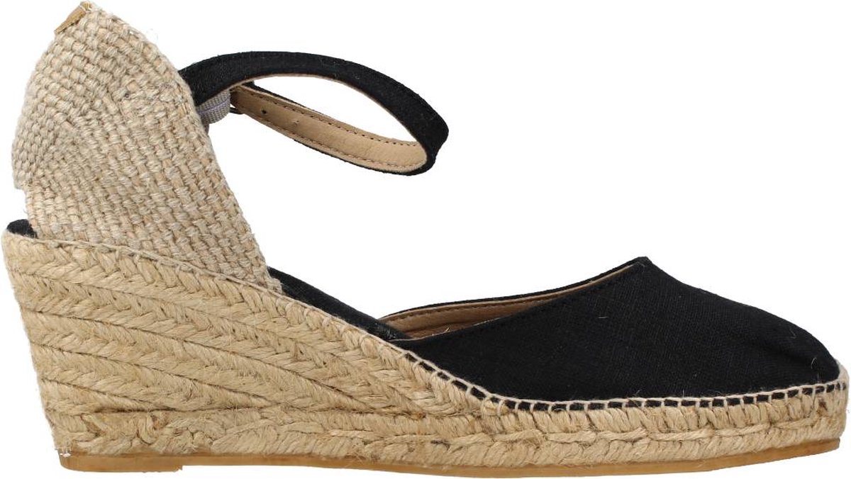Espadrilles met sleehak van jute en gesp | CALDES