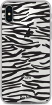 Casetastic Apple iPhone X / iPhone XS Hoesje - Softcover Hoesje met Design - Zebra Print