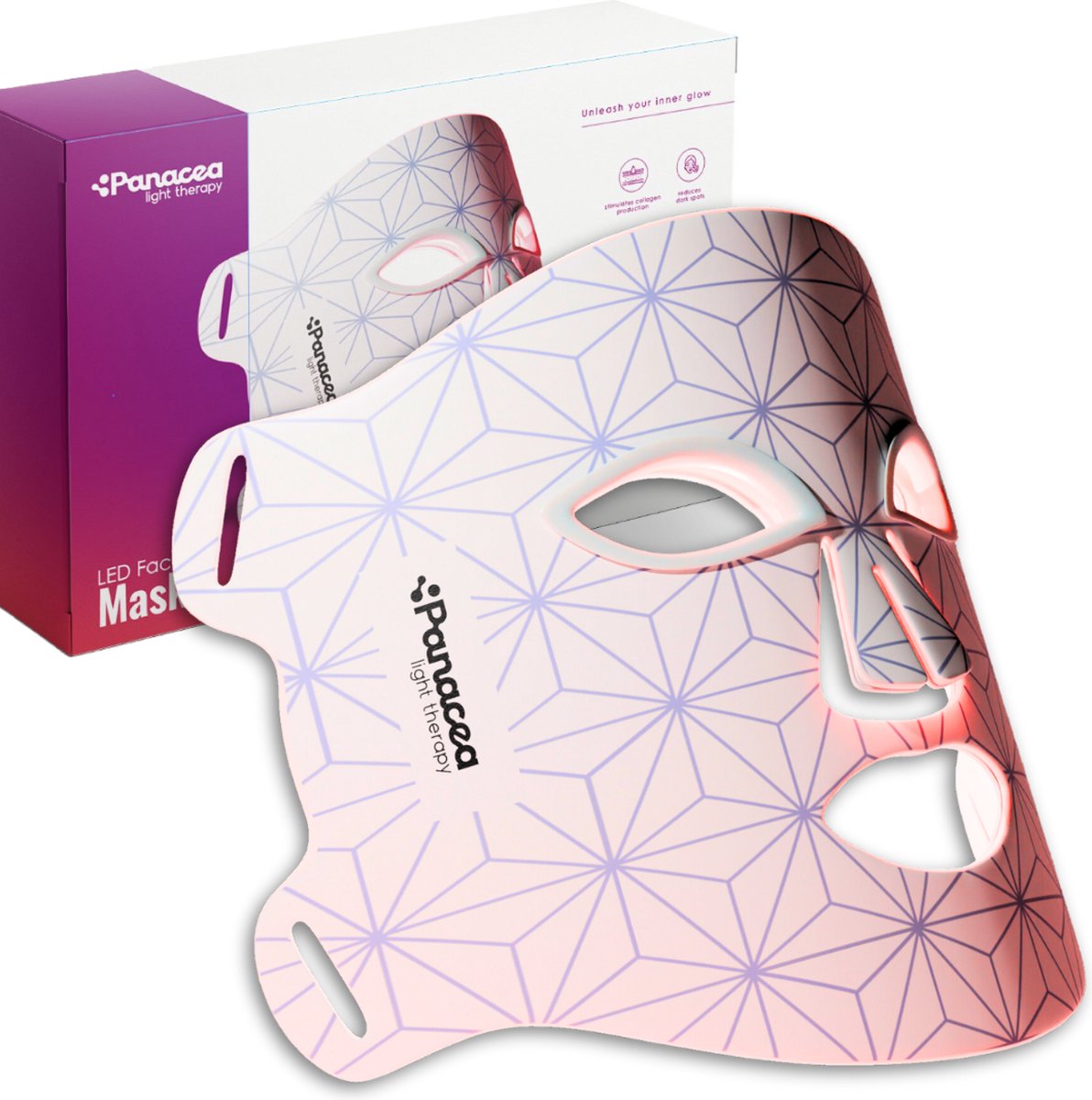 Panacea Light Therapy - LED Gezichtsmasker - Rood Licht Therapie - 520 LED's