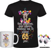 T-shirt homme drôle 65 ans + Mug + Lunettes - 65ème anniversaire - anniversaire - cadeau - cadeau - chemise