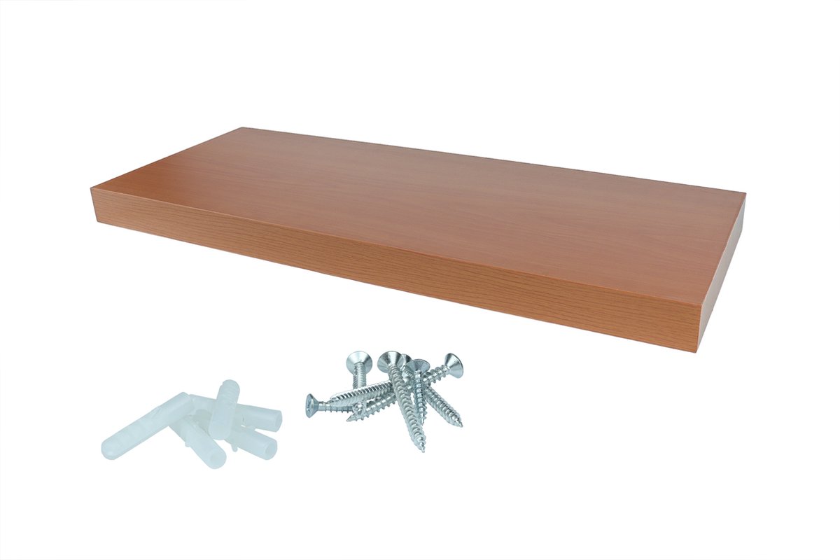 Wovar Zwevende Wandplank 80 x 24 cm Teak | Per Stuk