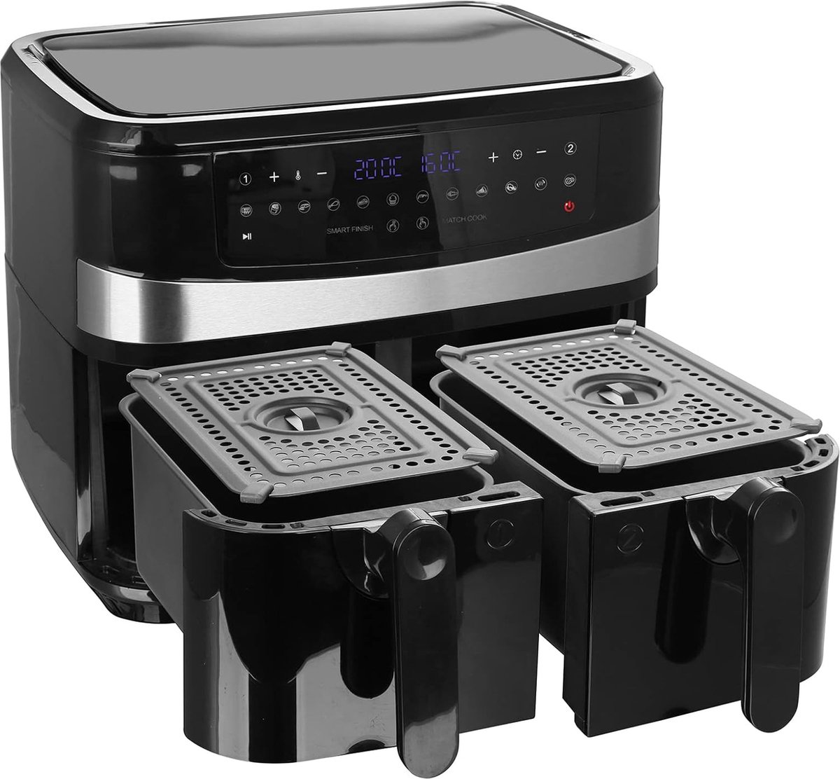 Afbeelding 2 van Dubbele Airfryer - Dubbele Mand - Dual Cook - Heteluchtfriteuse