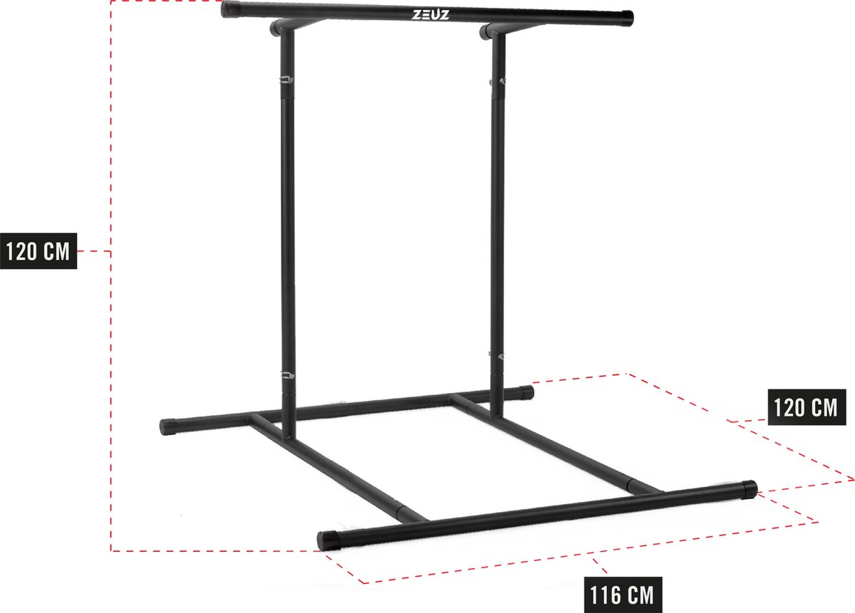 ZEUZ Pull Up Bar Rack Tas – Optrekstang Station voor Fitness