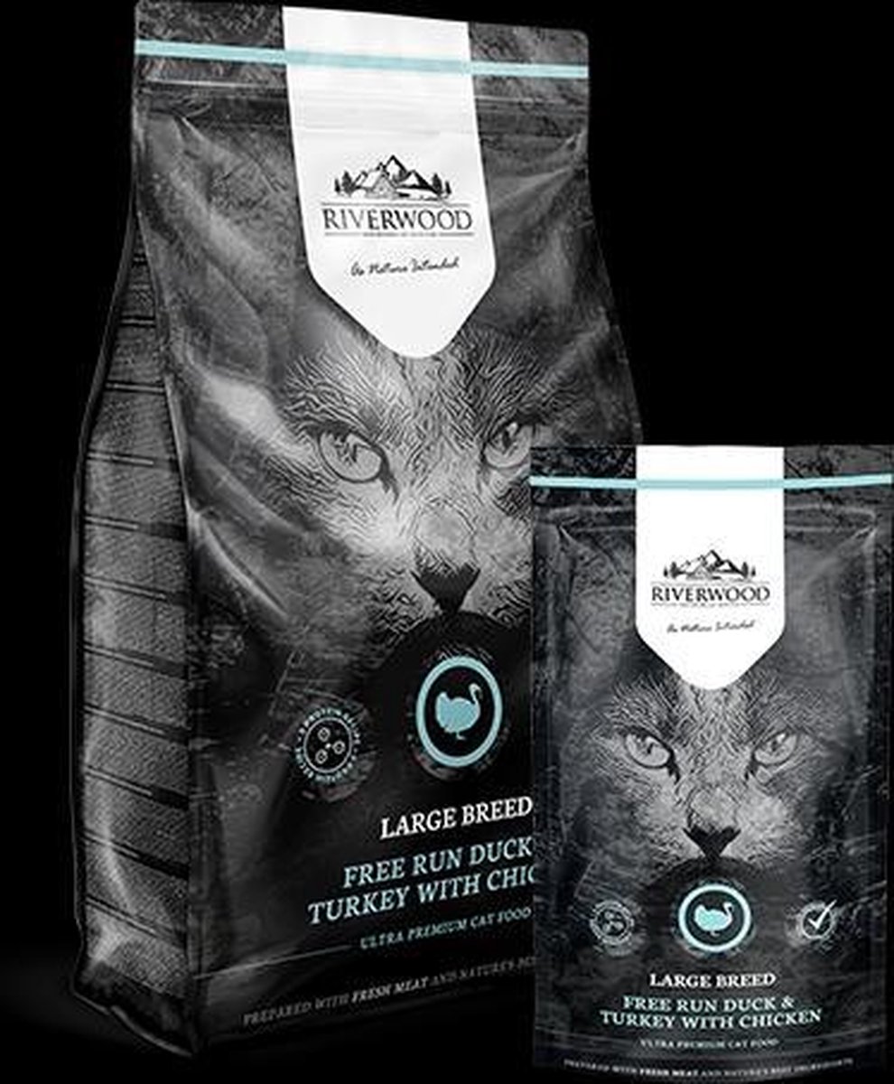 Riverwood Large Breed - Kattenvoer - Eend - Kalkoen - 6 kg