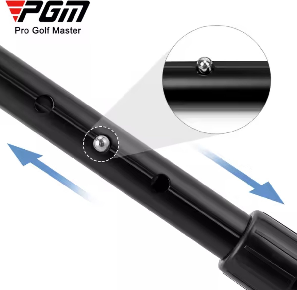 PGM Golf Bag Support – Verstelbare Club Beschermer met Hexagonale Top, Aluminium Golf Reistas Stabilisator