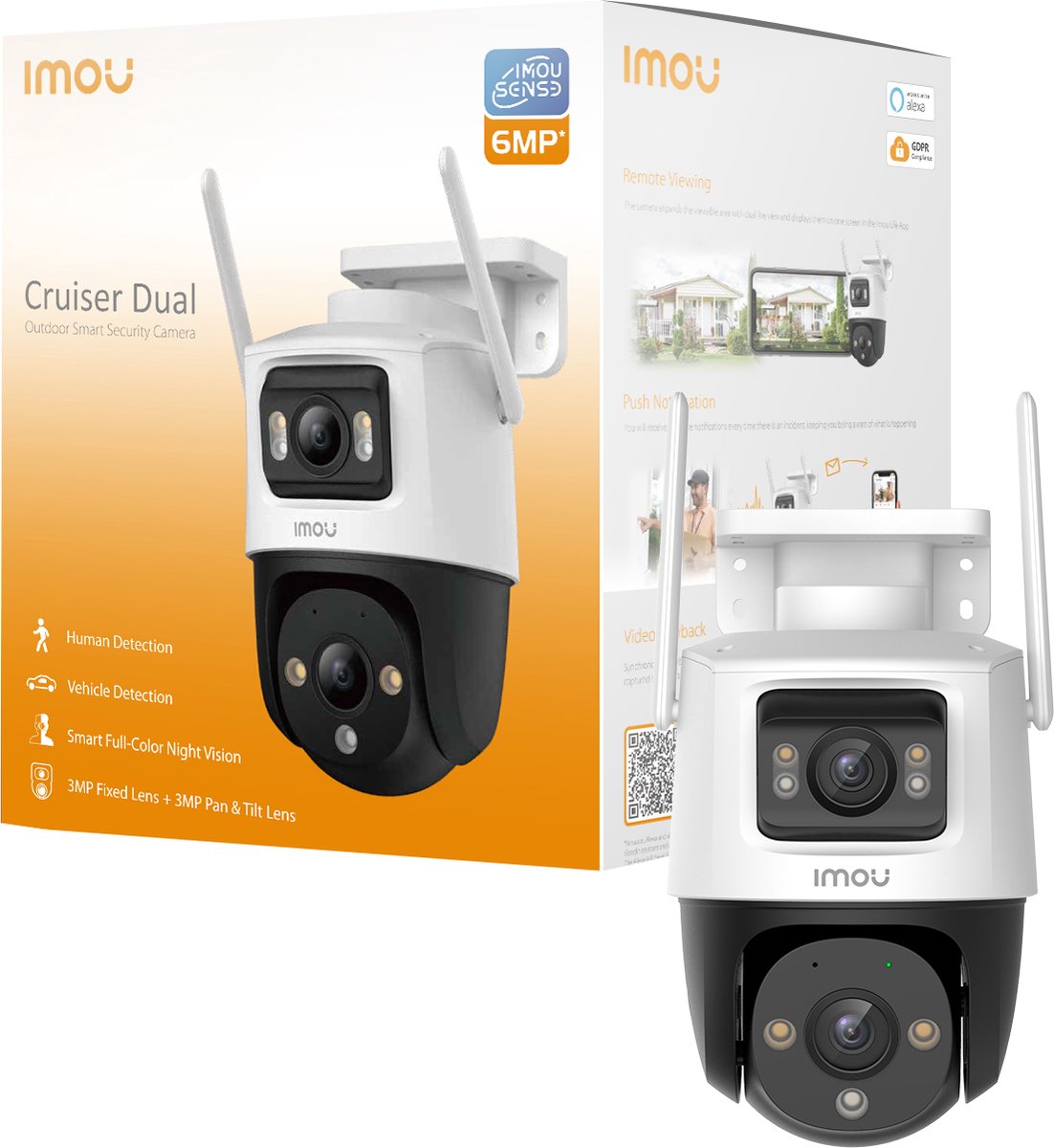 Imou Cruiser Dual 6MP - Beveiligingscamera Voor Buiten - Wit - Imou - €69,90