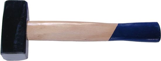 SW-Stahl 50201L poing 1000g I poing forgé avec manche en bois I marteau à poing 1kg poids de la tête I marteau de tailleur de pierre petit I 1000g marteau lourd