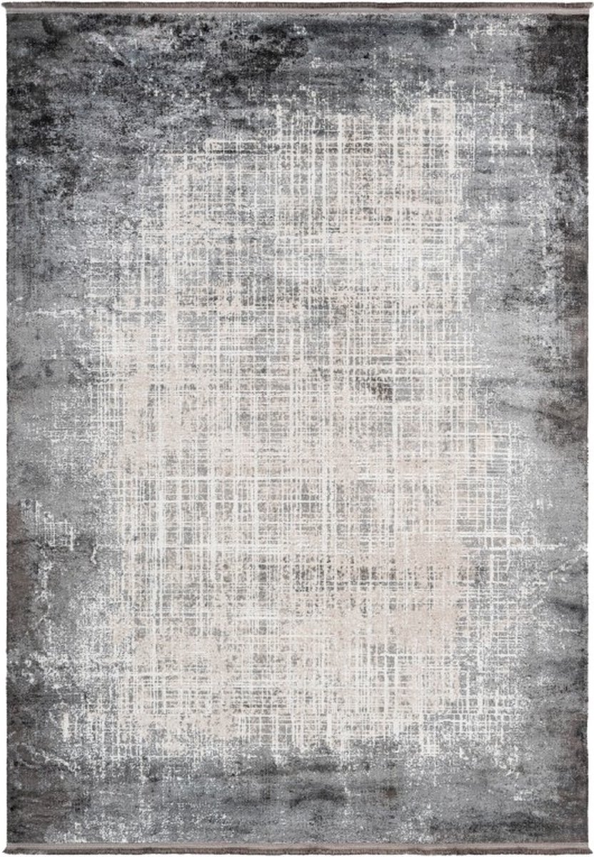 Muratap Luxury Picasso Elysee Laagpolig Velvet Vloerkleed Zilver- 160x230 CM