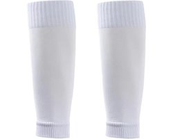 Voetbalsokken zonder voet - Kousen Zonder Voet - Compressie Sleeve beenwarmers - Unisex - Ideaal voor Sport en Training - Wit