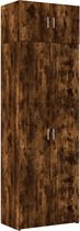 vidaXL - Armoire de rangement - 70x42,5x225 - cm - décoré - bois - fumé - couleur chêne