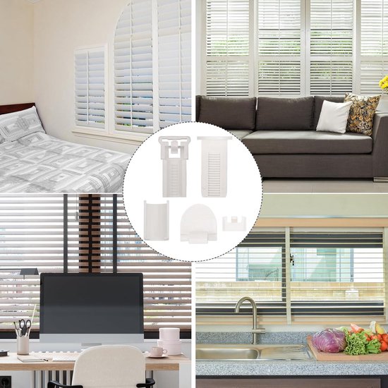Kit De Fixation Pour Store Plissé – 4 Sets De Supports Sans Perçage, Installation Facile En 5 Minutes