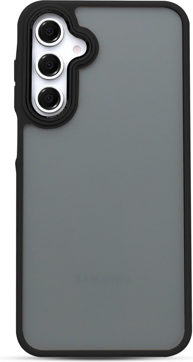 Casemania Hoesje Geschikt voor Samsung Galaxy S24 FE - Zwart - Frame Back Cover