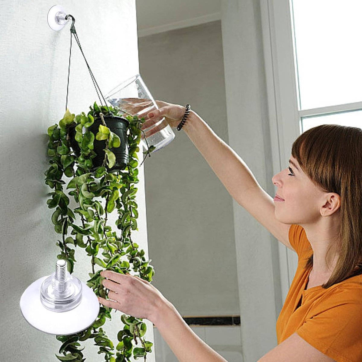 Kleine zuignappen met gleuf - 24x stuks - 2 cm - ophangen | Kerstverlichting accessoires