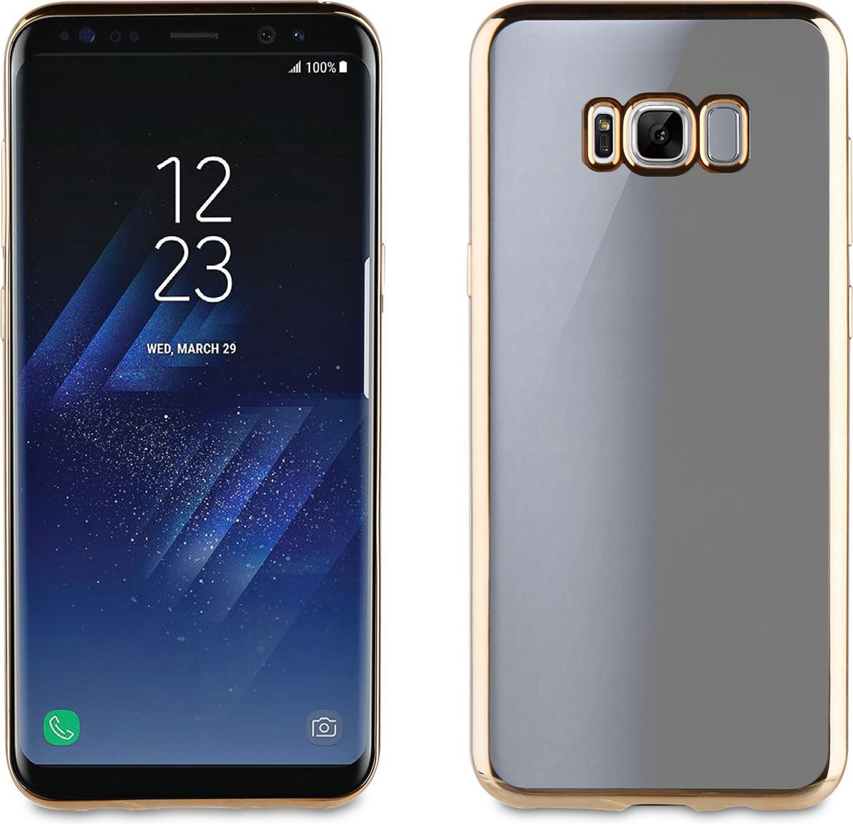 MUVIT LIFE Bling back case - goud - voor Samsung Galaxy S8