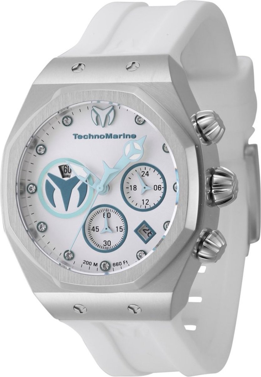 TechnoMarine Reef TM-523005 Dames Horloge - Waterdicht - Analoog - Quartz Uurwerk - Roestvrij Staal met zilveren Wijzerplaat - 40mm