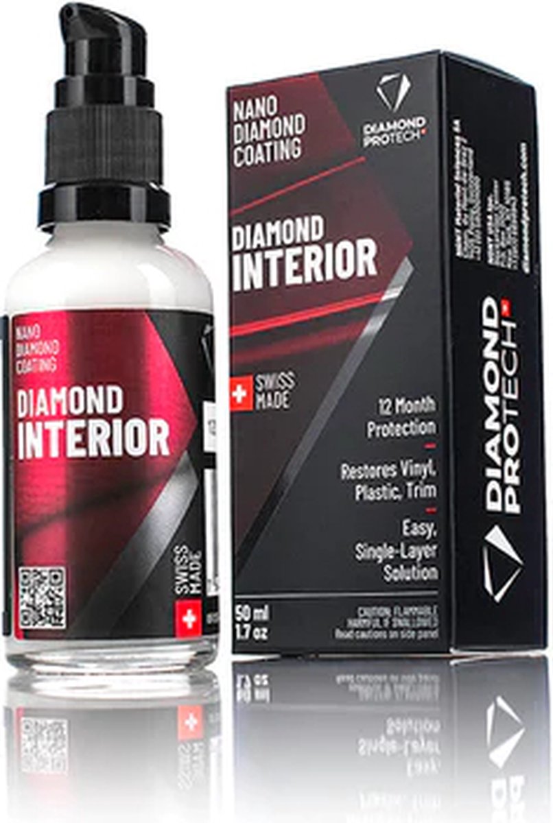 DIAMOND PROTECH - Diamond Interior - Vinyl, Plastic & Trim Restorer - 50ml - 12 Months Protection
