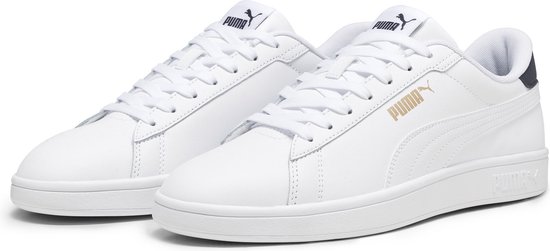 PUMA Puma Smash 3.0 L Unisex Sneakers - PUMA White-PUMA Navy-PUMA Gold