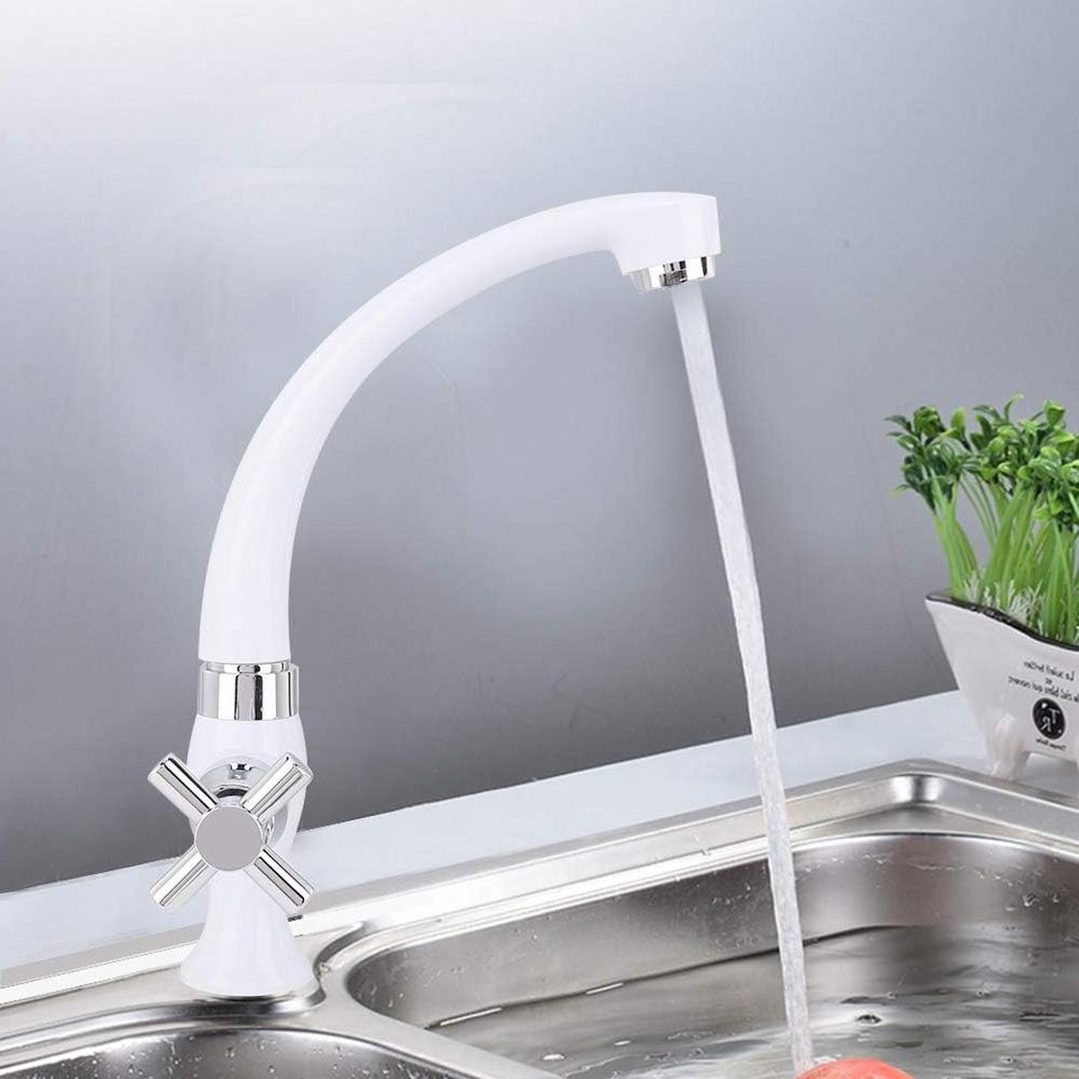 Enkel Koude Waterkraan Wastafel - Multifunctionele Touch - Badkamer Keuken - G1 / 2" .