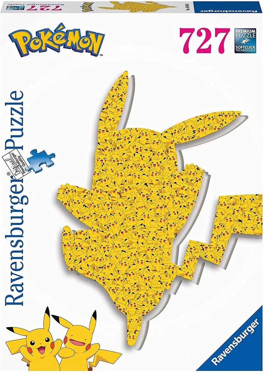 Ravensburger puzzel Pokémon Shaped Pikachu - Legpuzzel - 727 stukjes