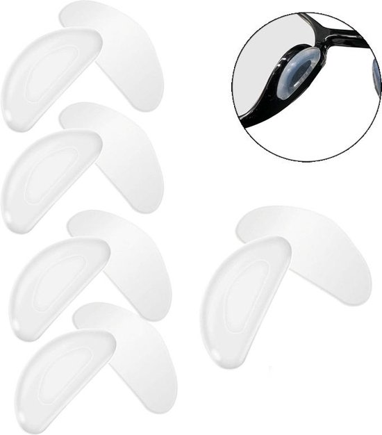 10 Paar Neuspads - Neuspads Bril Antislip - Neusvleugels voor Bril - Bril Pads - Siliconen Neuspads voor Bril - Neuspads Bril Zelfklevend - LOUZIR
