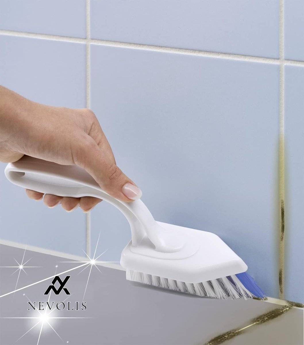 Nevolis Professional Grout Brush - Grout Cleaner Cleaning Tool .