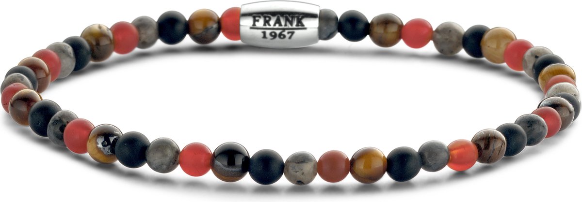 Frank 1967 7FB-0457 natuurstenen armband - stretch - gemengde kleuren