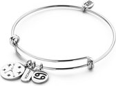 CO88 Collection Zodiac 8CB 90273 Bracelet en acier avec Pendentifs - Signe du zodiaque Cancer - Taille unique - Couleur argent