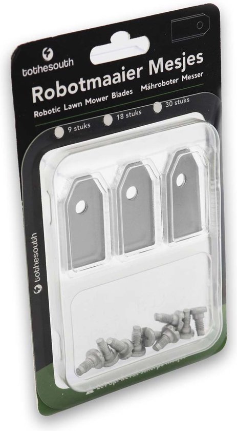 Lames de tondeuse robot To the South® en acier pour Gardena R100Li - 18 pièces