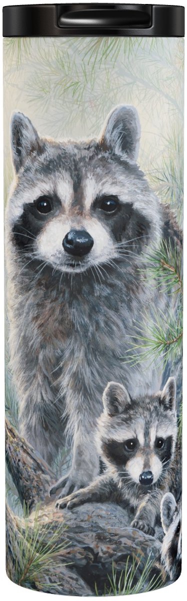 Wasbeer Raccoon Family Portrait - Thermosbeker 500
