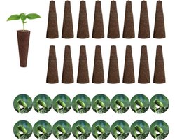 Hydrocultuur zaadpod kit - 100 stuks inclusief plantengroeispons en plantenlabels - zaadstarter pods voor binnentuin kweeksysteem hydrocultuur systeem