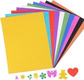 20 feuilles de papier cartonné pailleté - 10 couleurs A4 - Papier pailleté 250 g/m² pour loisirs DIY - Album d'anniversaire et cartes de mariage