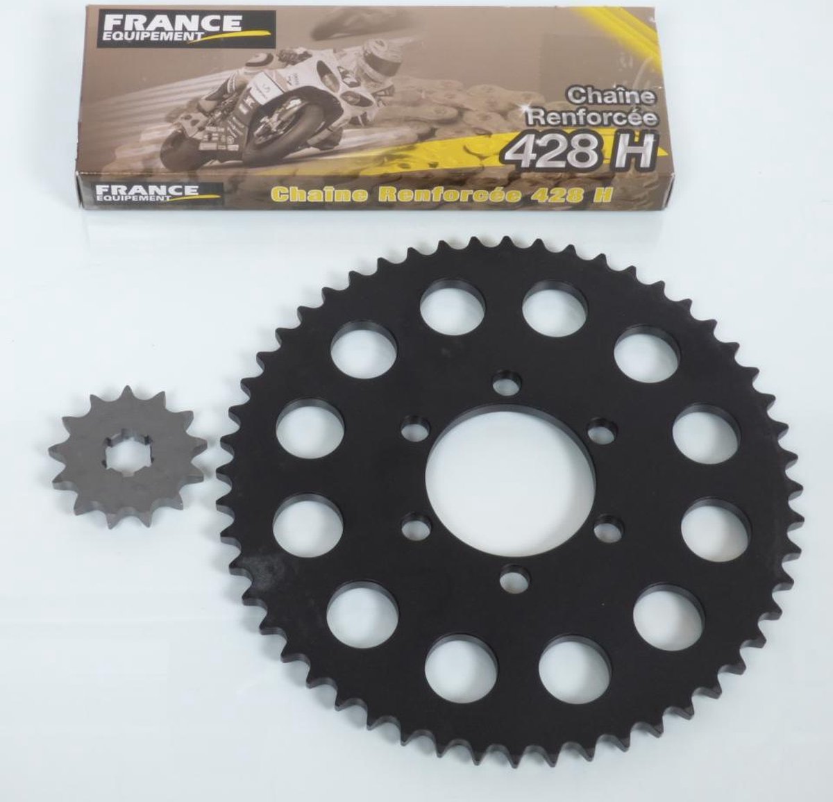 Kettingset Frankrijk Uitrusting voor Motorfiets Yamaha 125 DTMX 1976 tot 1982 13X52 niet 428 Gloednieuw