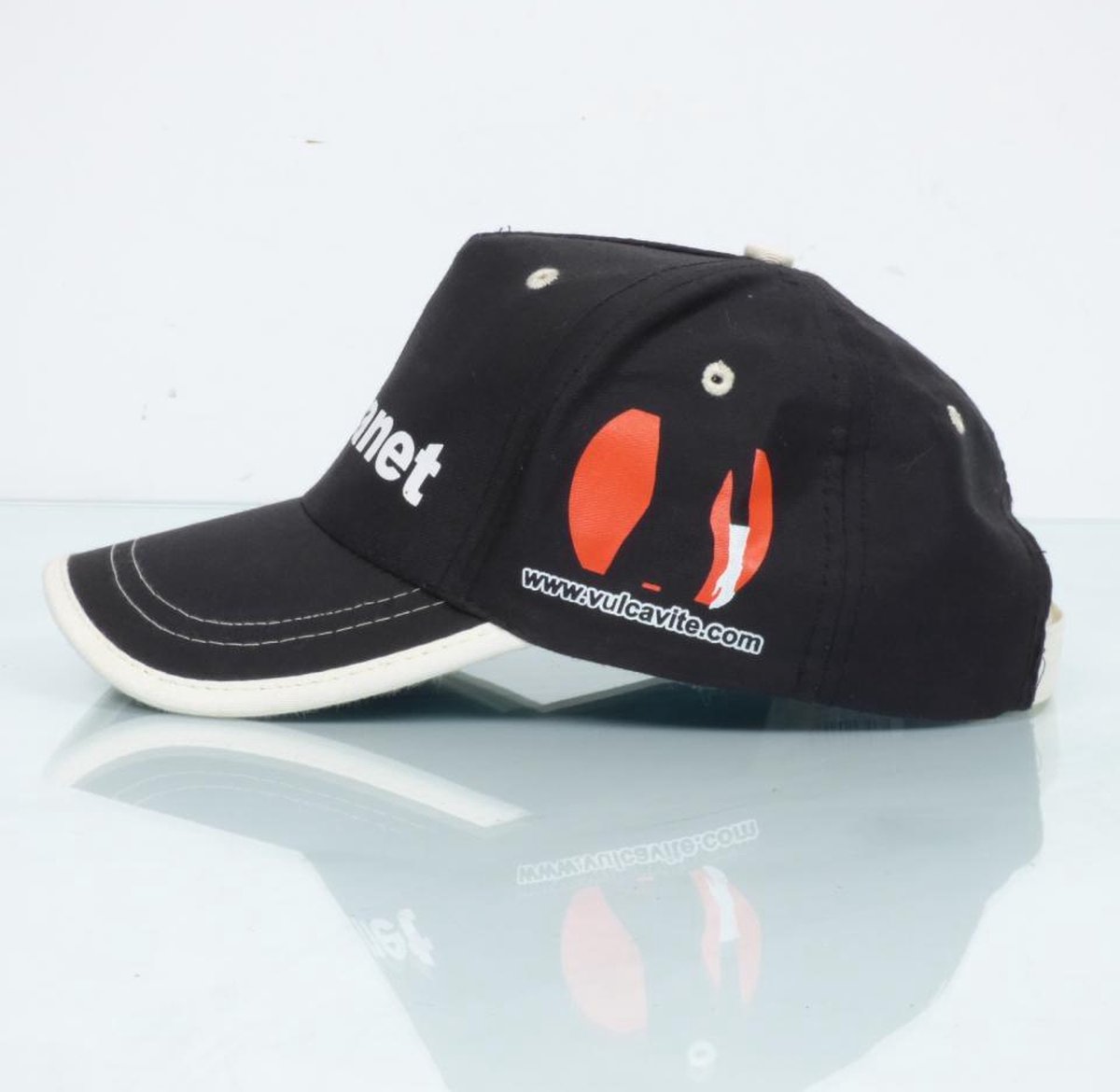 Casquette noire Vulcanet taille unique 100% coton pour homme femme moto Neuf