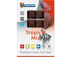 SuperFish Diepvriesvoer Tropische mix diepvriesvoer | 100 gram blister | gevarieerde voeding voor aquariumvissen Diepvries