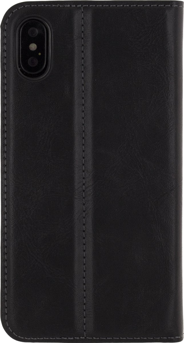Mobilize Telefoonhoesje geschikt voor Apple iPhone XS Hoesje | Mobilize Premium Gelly Bookcase | Pasjeshouder voor 1 Pasje | Telefoonhoesje voor Pinpas / OV Kaart / Rijbewijs - Zwart