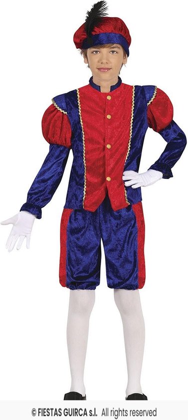 Guirma - Pietenpakken - Pieterbaas Piet Kind Kostuum - Rood, Paars - 3 - 4 jaar - Kerst - Verkleedkleding