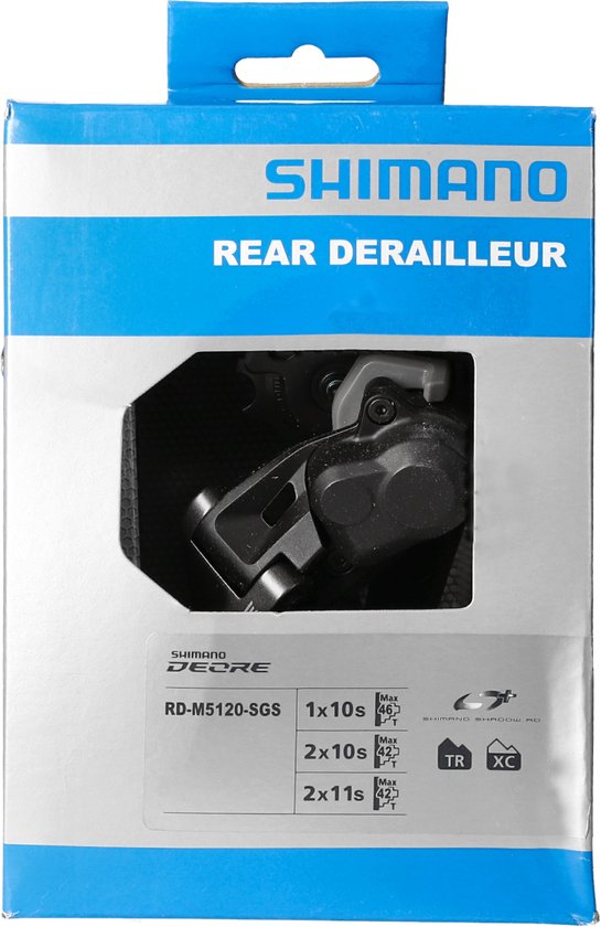 Achterderailleur 10/11-speed Shimano Deore M5120 SGS - directe montage - zwart van Shimano — afbeelding 2