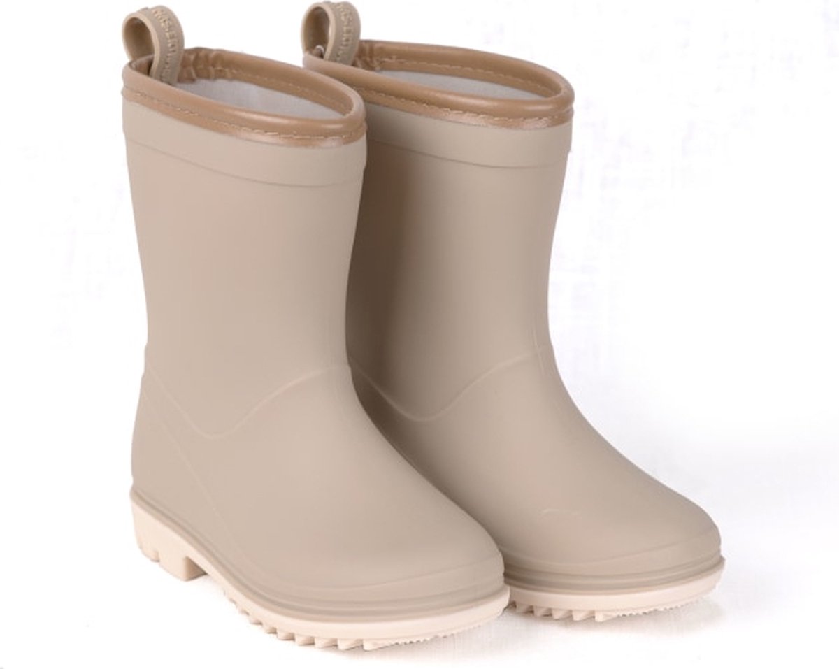 Mrs Ertha - Regenlaarzen - Unisex - Beige - Taupe - Maat 26