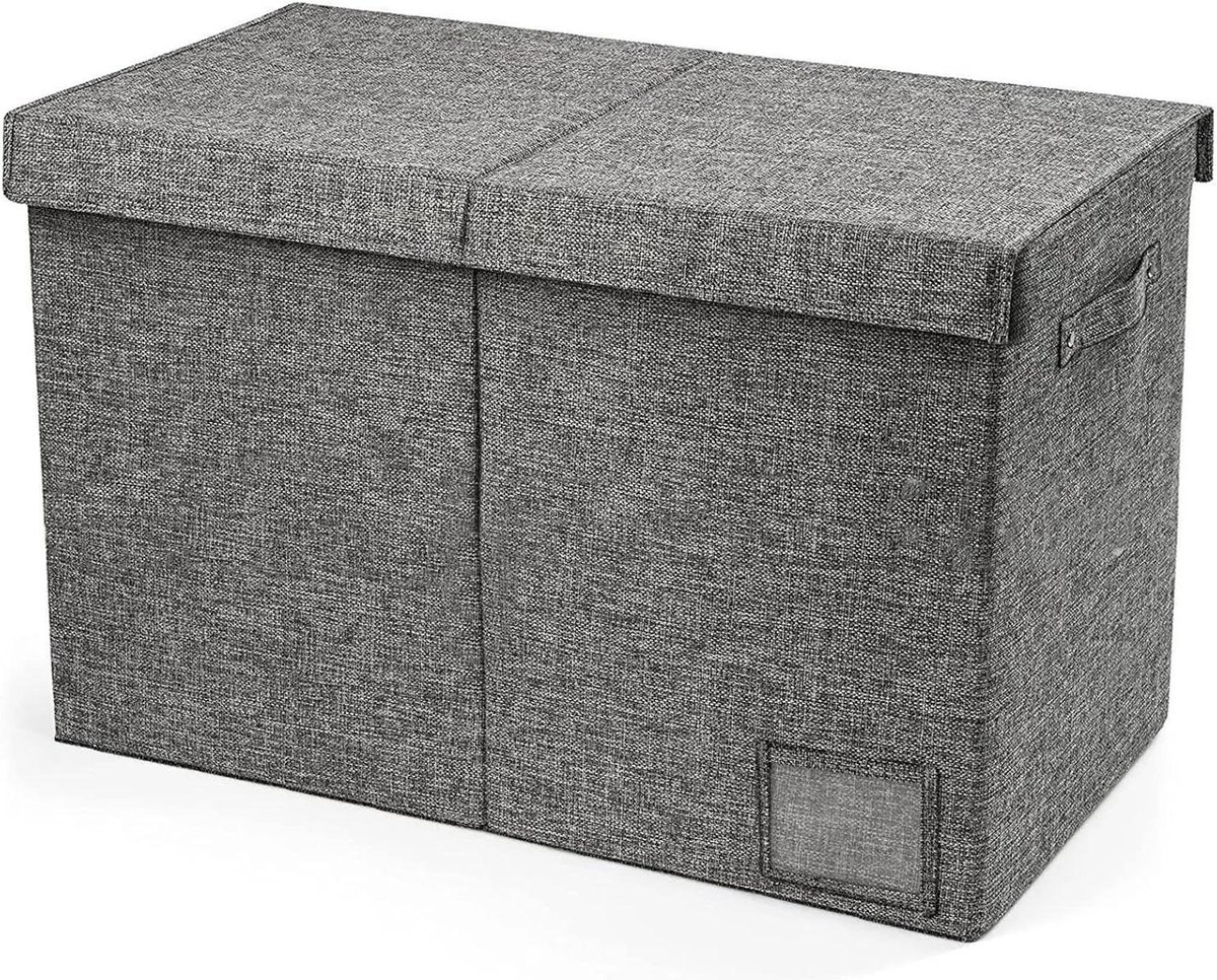 Large Capacity Durable and Foldable Toy Storage Box with Lid and Handles - Organizing Toys Books Blankets Clothes - Boys and Girls