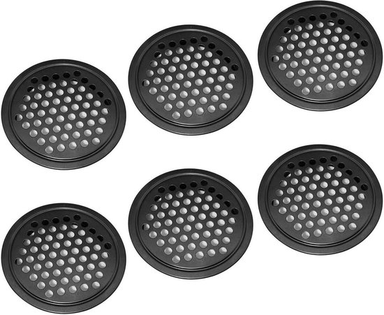 QUARKZMAN 29 mm rond soffit ventilatierooster, 20 stuks roestvrij