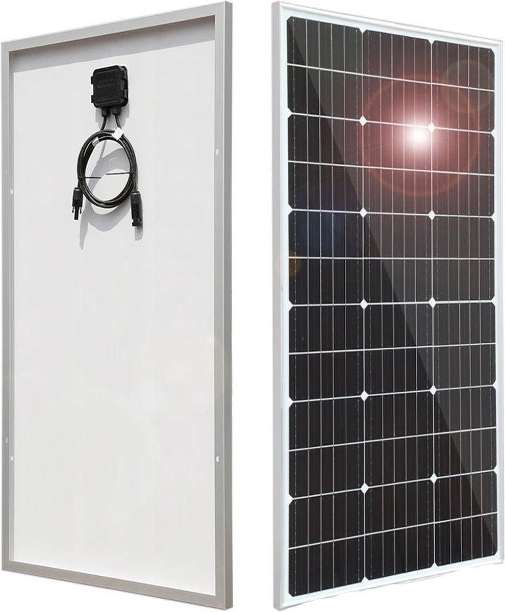 Xinpuguang - Zonnepaneel - Waterdicht - Gehard glas - Stijf - Voor thuissysteem Camper Yacht - 2x150w - Monokristallijn silicium - Zwart