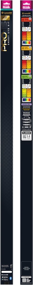 Arcadia Lumenize Pro T5 UVB Kit Dragonlamp 14% UVB 1200mm | 54 W. App-gestuurde Terrarium lamp
